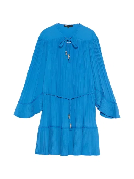 Sukienka Maje plisowana garniturowa niebieska