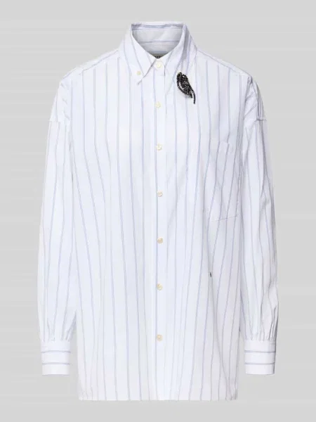 Bluzka koszulowa z listwą guzikową Scotch & Soda biała