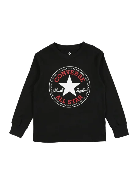 CONVERSE Tricou roșu / negru alb