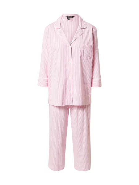 Lauren Ralph Lauren Pijama roz deschis alb
