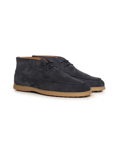 Botki Tod's skórzane biznesowe niebieskie