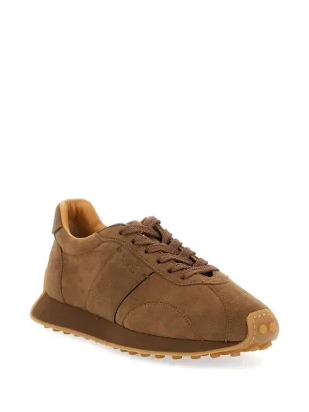 Sneakerși Tod's cu șireturi din piele de căprioară maro