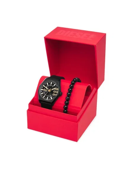 Set ura in zapestnica Diesel črna