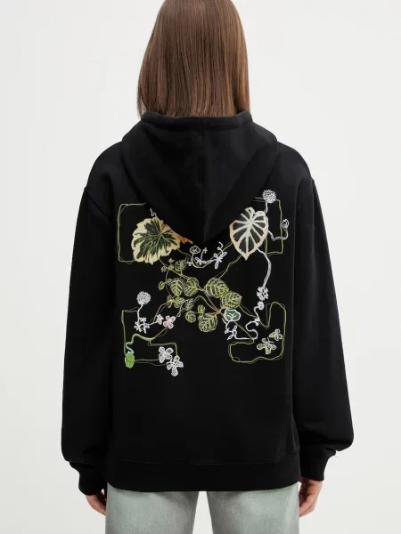 Off-White Arrow Leaves hanorac cu glugă din de femei alb