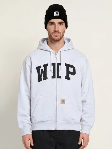 Carhartt Wip Mikina světle šedá černá