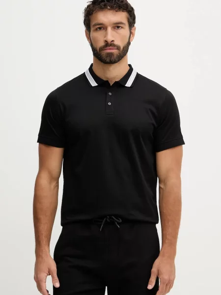 Bombažen polo Karl Lagerfeld črna