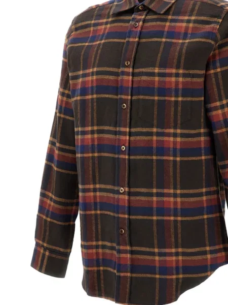 Карирана фланелена риза Portuguese Flannel кафяво