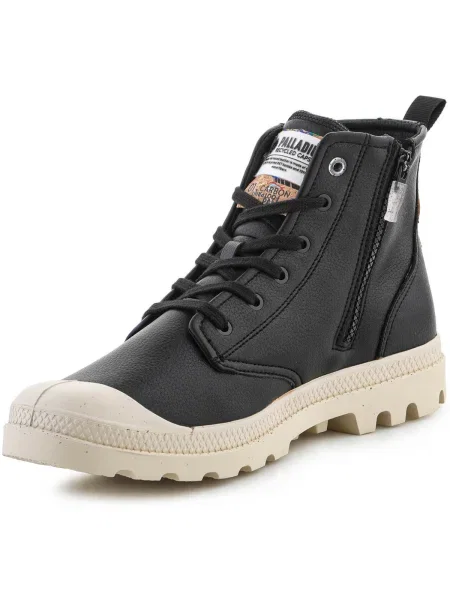 Teniși Palladium din piele negru