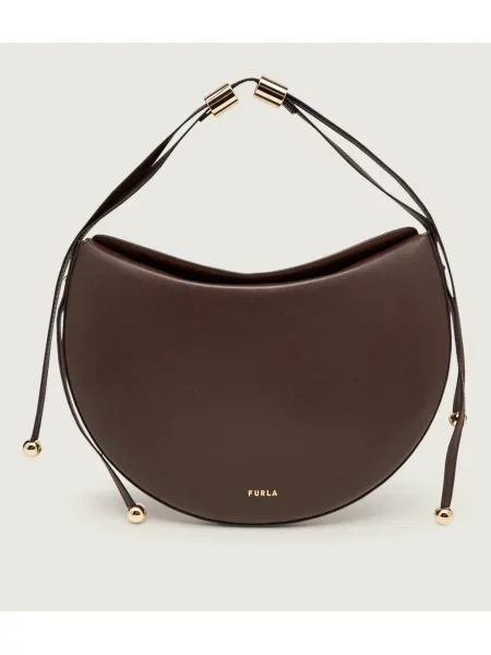 Furla keresztpántos táska női bőr Moonstone M barna