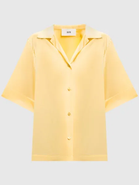 Блуза із шовку Solotre жовта