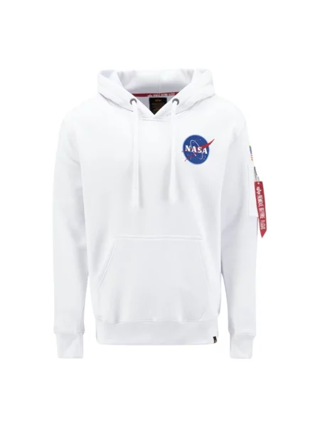 Bluza z kapturem Alpha Industries biała