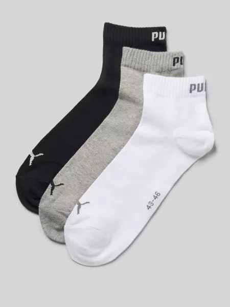 Skarpety z mieszanki bawełny w zestaw 3 szt. model QUARTER' Puma białe