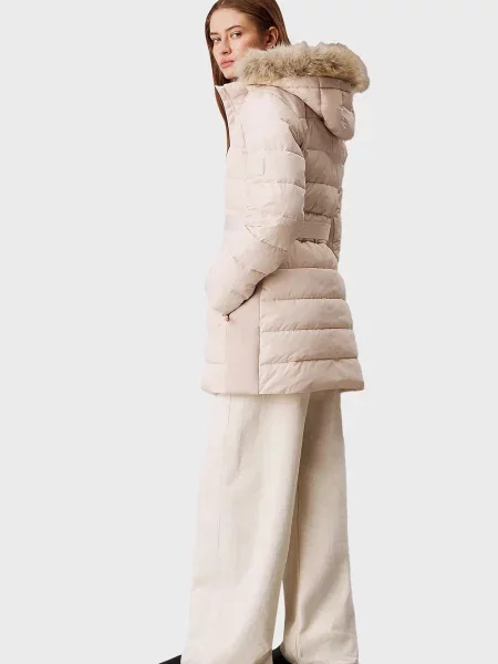 Утеплена куртка Calvin Klein бежева