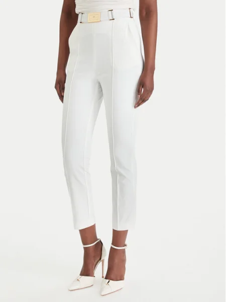 Elisabetta Franchi Pantaloni din alb