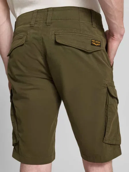 Bermudy cargo o kroju tapered fit z z patką model Nordrop' Pme Legend oliwkowe
