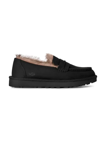 UGG loafers slip-on pentru femei din nubuck W Ellis Nubuck Loafer negru