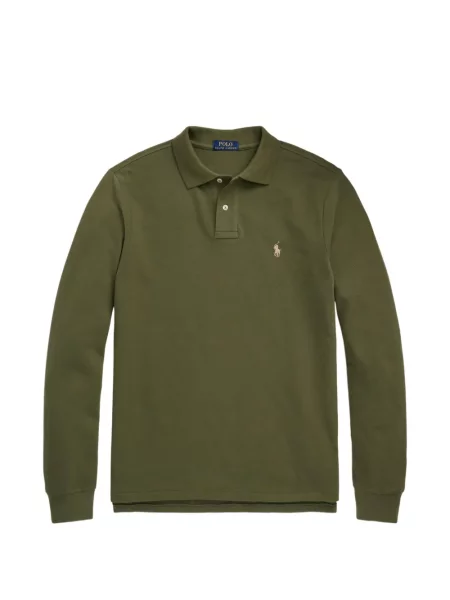 Tricou polo Polo Ralph Lauren cu autograf cu 5 buzunare în carouri gri