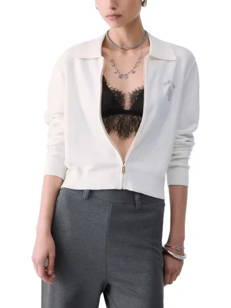 Cardigan Liu Jo cu paiete alb