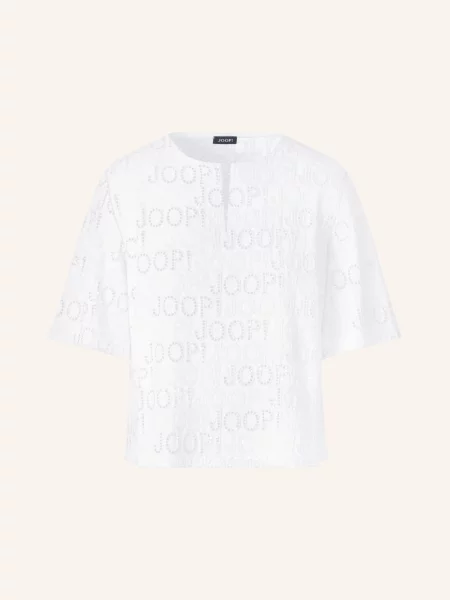 Joop! Bluzka Beljana Z Koronki Ażurowanej weiss biała