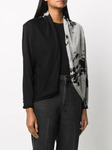 Cardigan Suzusan cu imagine cu legături negru