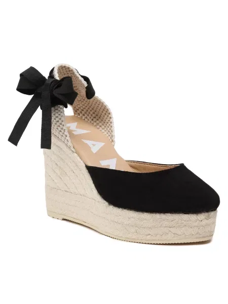Manebi Espadrilės Wedge Espadrilles K WV juoda