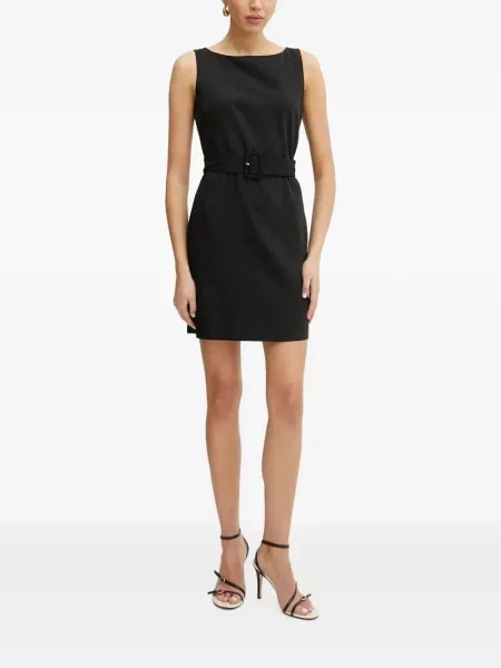 Cu centură rochie mini Silvian Heach fără mâneci negru