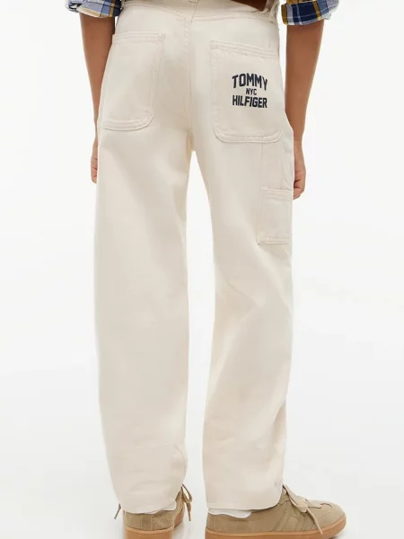 Tommy Hilfiger blugi straight pentru copii RELAXED bej
