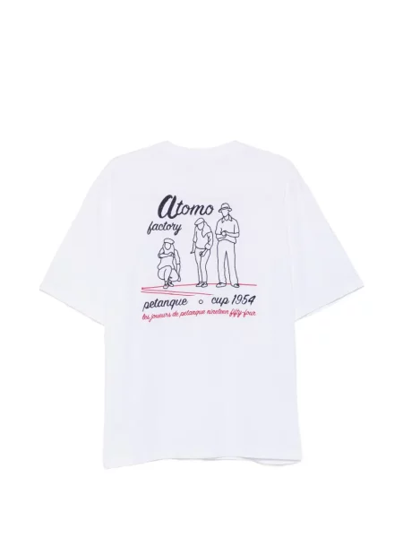 Scurt tricou Atomo Factory alb