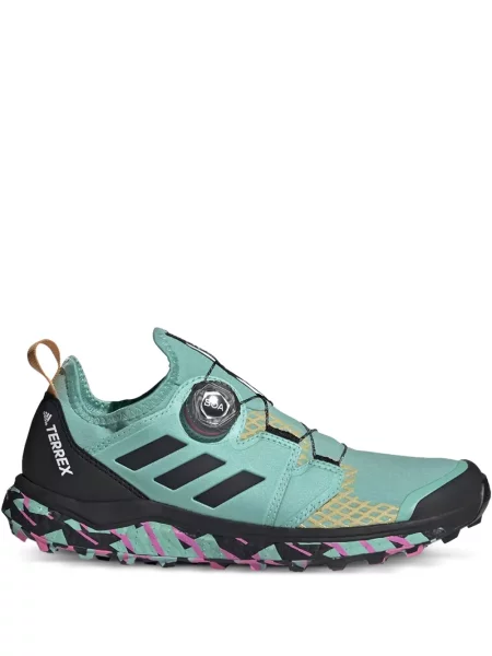 Pruhované trekkingové lněné tenisky Adidas UltraBoost šedé