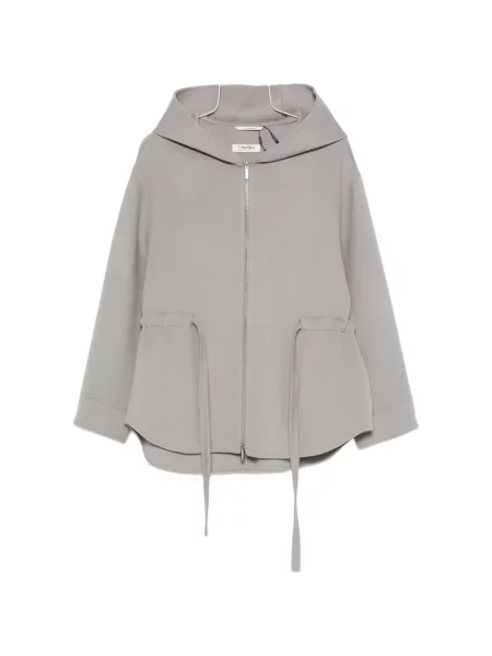 Cu centură geacă 's Max Mara cu glugă gri