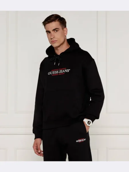 Guess Jeans Hanorac | negru
