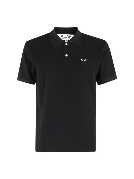 Koszulka polo Comme Des Garcons Play w serca czarna