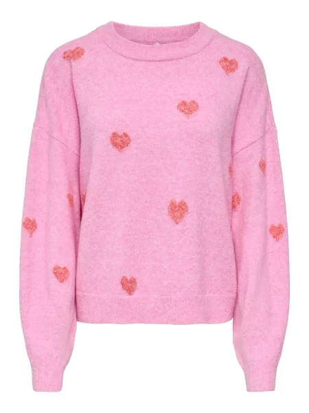 ONLY Pulover ONLRICA roz pitaya / deschis roșu