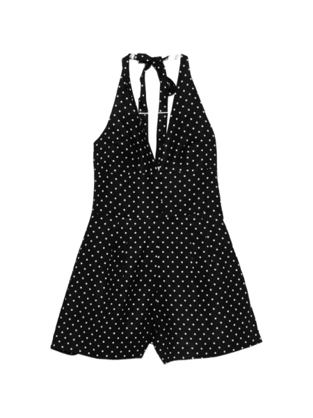Salopetă Faithfull The Brand cu buline negru