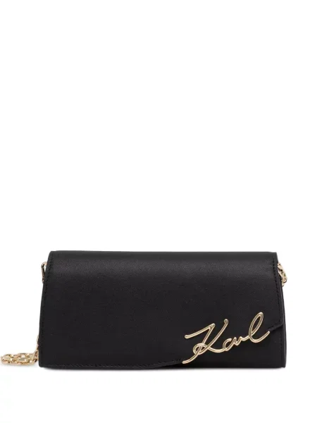 Geanta crossbody Karl Lagerfeld cu autograf negru