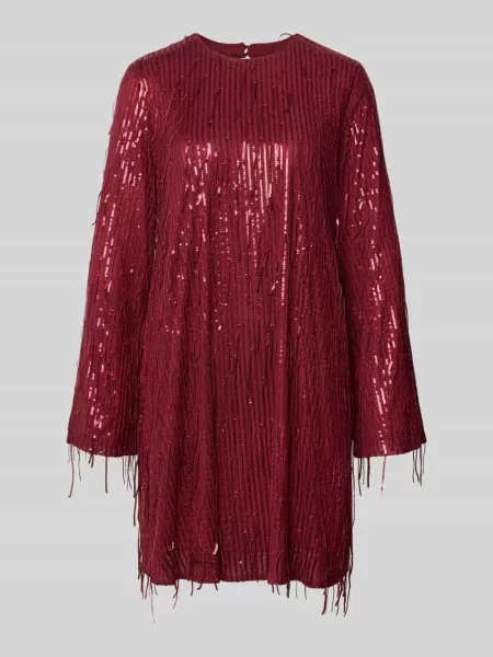 Sukienka mini z okrągłym dekoltem model Lantra' Y.a.s bordowa