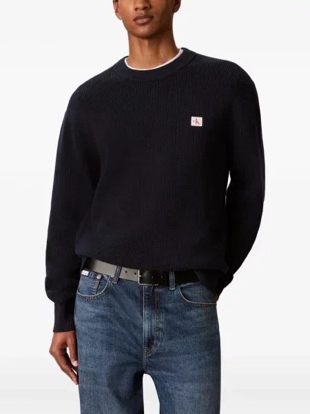 Pulover Calvin Klein cu autograf albastru