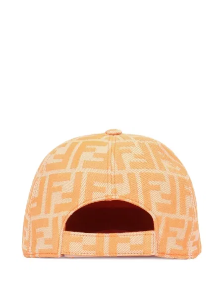 Czapka z daszkiem dziecięca Fendi pomarańczowa