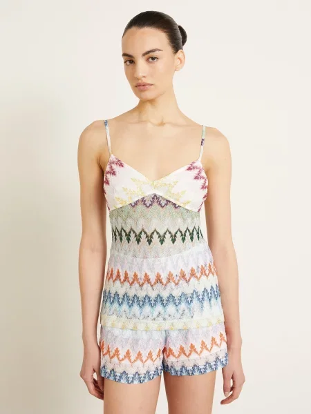 Dzianinowy top Missoni biały