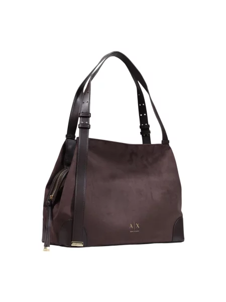 Torebka hobo Armani Exchange brązowa
