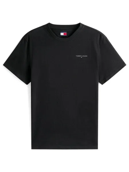 Tricou Tommy Jeans cu mâneci scurte negru
