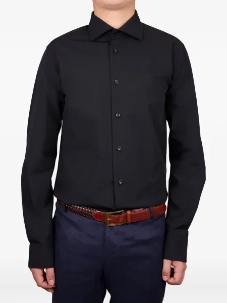 Cămașă Cavalli Class cu broderie negru