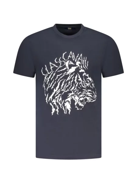 Tricou Cavalli Class cu imagine cu dungi de tigru albastru