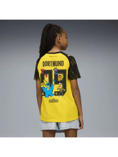 PUMA Młodzieżowa koszulka domowa Borussia Dortmund x Sesame Street Odzież żółty