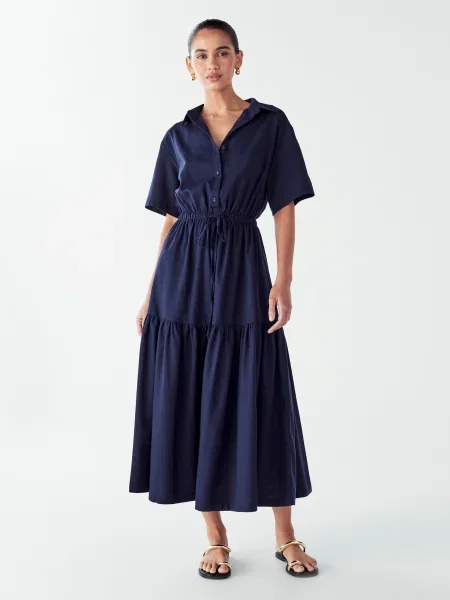 Willa Košilové šaty EFFIE DRESS námořnická modř