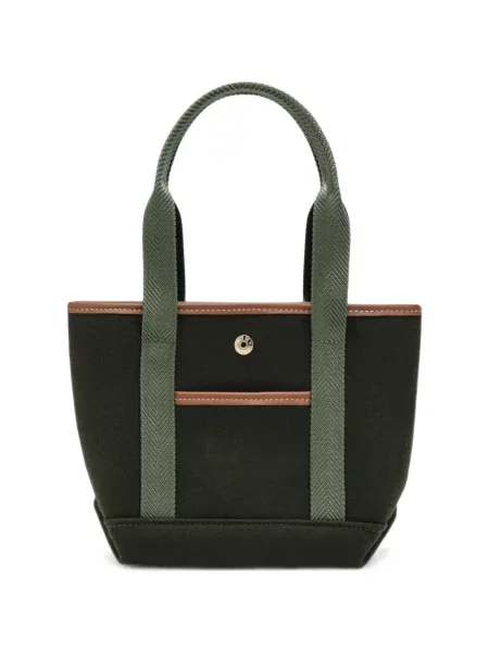 Geantă shopper Rue De Verneuil din piele verde