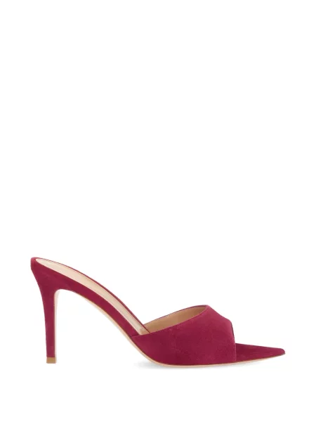 Sandale Gianvito Rossi din piele de căprioară roșu