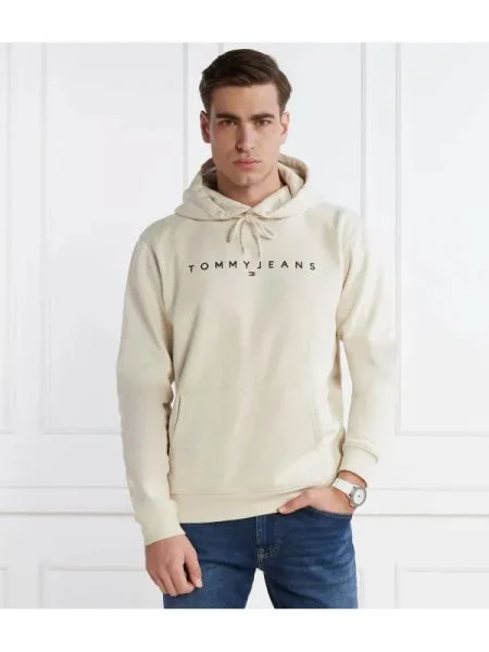 Tommy Jeans Hanorac LINEAR LOGO HOODIE EXT bej