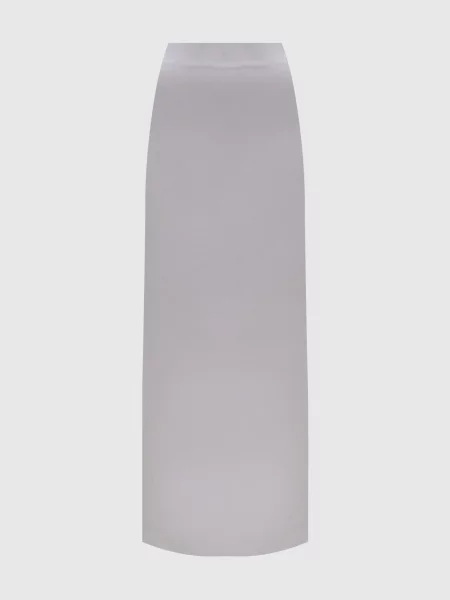 Шерстяная юбка макси Wardrobe.nyc серая