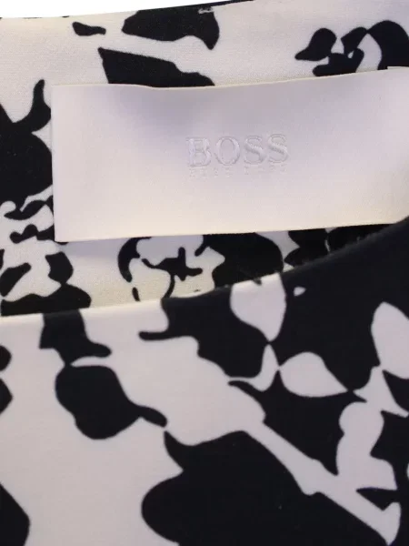 Rochie mini Boss cu model floral cu imagine de costum portocaliu